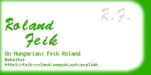 roland feik business card